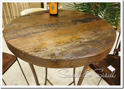 salvaged wood table