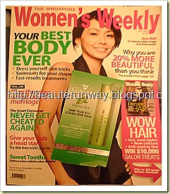 Ginvera Green Tea Jade Dark Eye Circles Roll Away Free with Singaore Women's Weekly at Kinokuniya