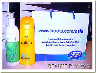 Boots Soltan and Botanics body