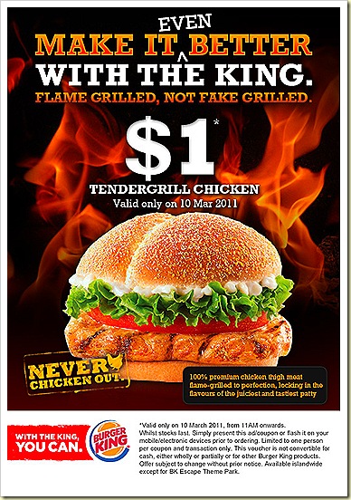 Burger King $1 Tendergrill Chicken Burger