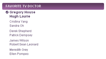 People's Choice Awards 2011 Nominees - Tv doctor