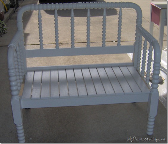 twin spool bed bench