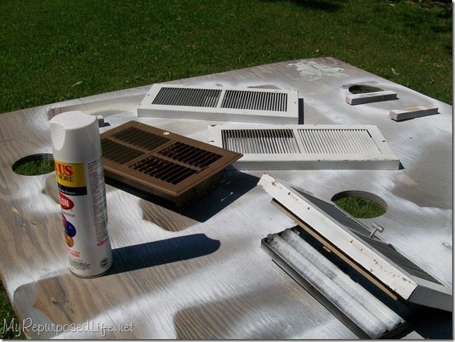 update heat vents with spray paint