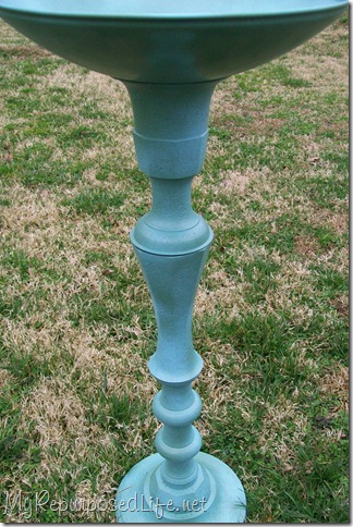 diy candlestick pot lid birdbath