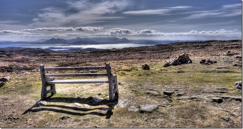 bench facing isle of skye