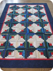 Log cabin quilt Log cabin quilt