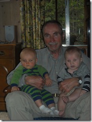 Grandsons with Grandpa Garff