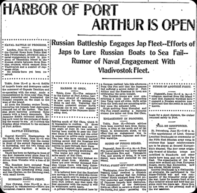Harbor of Port Arthur Open 14 Jun 1904