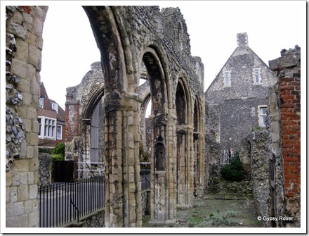 Older ruins of Christ Church Cathedral, Canterbury.