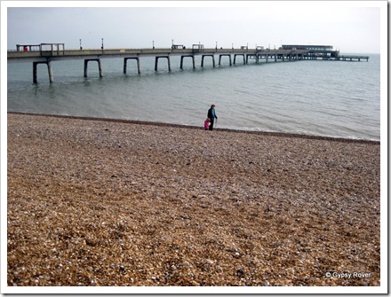 Deal's pier and pebble beach. No sand here I'm afraid.