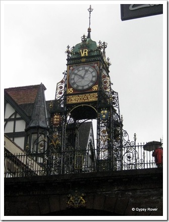 Chester's famous Victorian clock tower on the city walls.