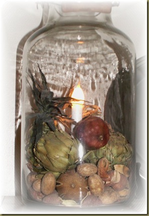 Pineapple in light jar