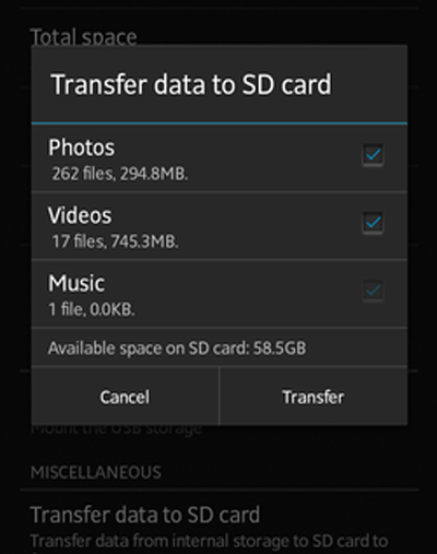 Move to SD Card