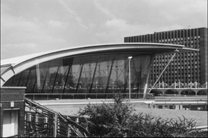 Stratford Station showing use of repetitive curved frames  