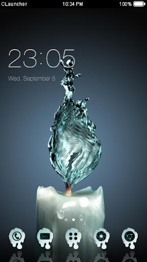 Water Candle C Launcher Theme