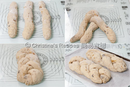 Braided Raisin Walnut Bread Procedures