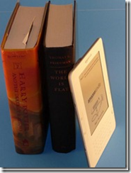 Kindle on the bookshelf