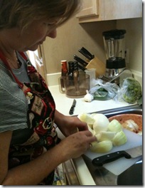 Lu cutting onions