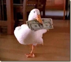 duck_with_money_in_bill_photo