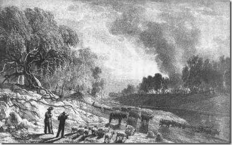 Bushfire, Victoria, 1851