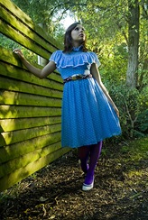 Blue polkadot Dress 3