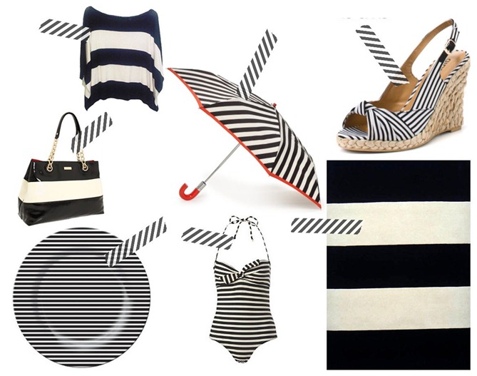 black and white stripes