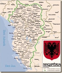 La mappa dell'Albania etnica