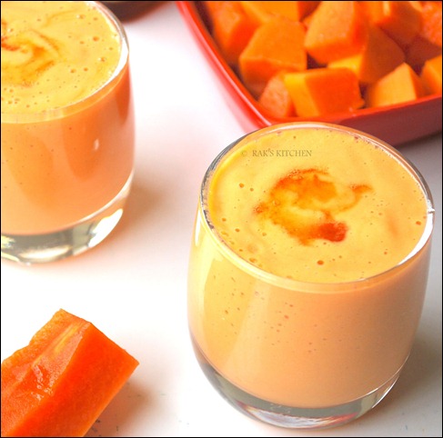 Papaya Honey Smoothie Papaya Honey Smoothie