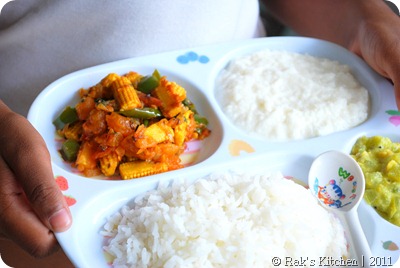 Baby corn sabzi on Ajay's Plate DSC_2490
