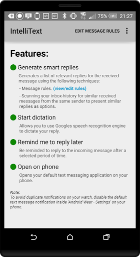 【免費通訊App】IntelliText - SMS for Wear-APP點子