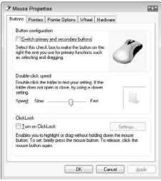 The Mouse Properties dialog box.