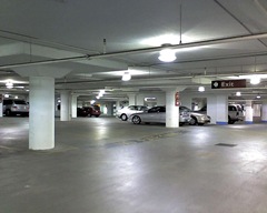 Underground parking lot at Square One