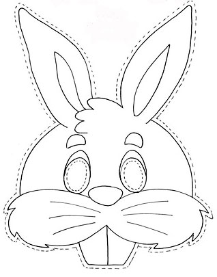 Mascaras de conejo de Pascua para imprimir