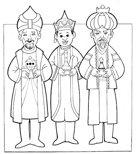 Melchor, Gaspar y Baltazar para Imprimir