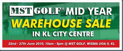 MST Golf Mid Year Warehouse Sale