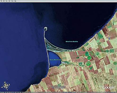 Коса бакальская крым карта