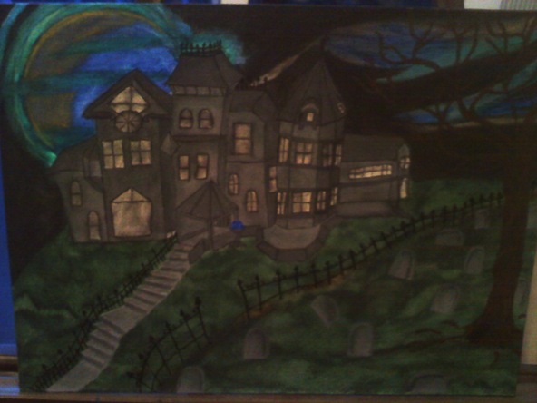 Funeral home for the strange and deranged with all the fence done