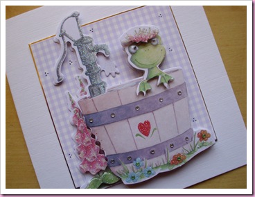 frog in a well decoupage card