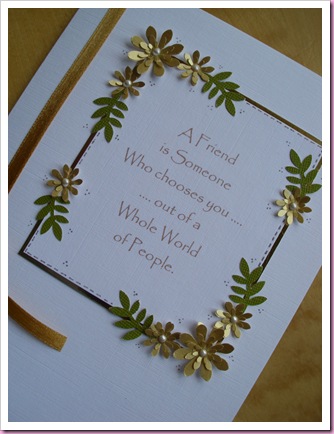 Gold and White Flower Card 1