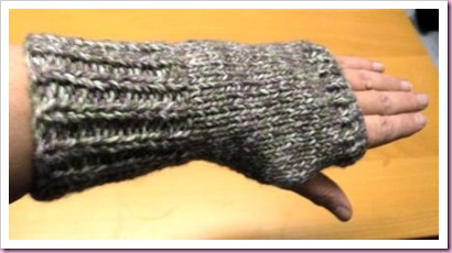knitted fingerless mitts