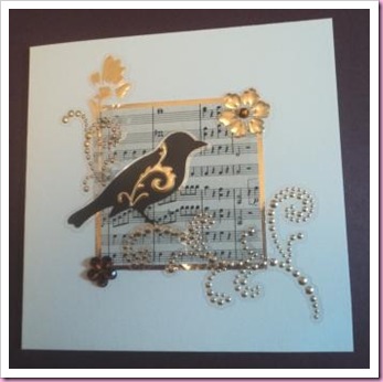 Bird with Music Card