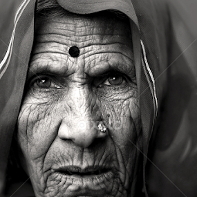 The Glance by Pronab Kundu - Black & White Portraits & People