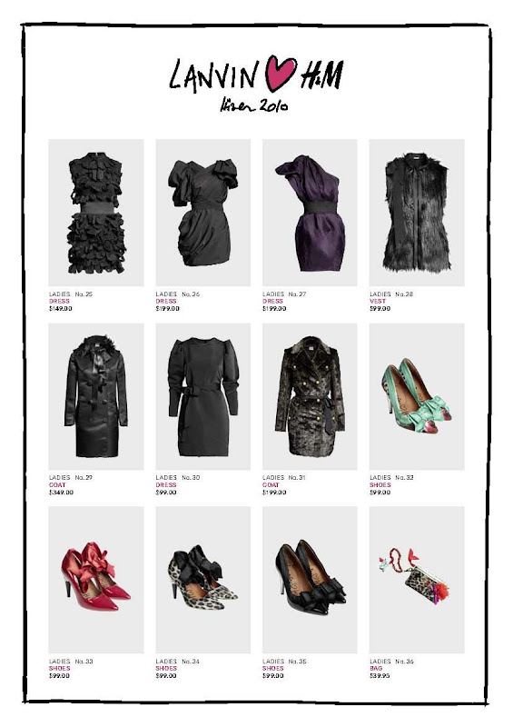 Lanvin for H&M, coleccion F/W 2010