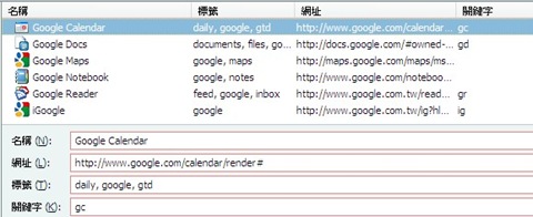 Bookmarks_Tag and Keyword