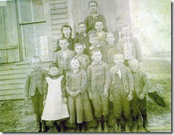 Minnie P. Campbell's first school in Brooklyn, Wisconsin