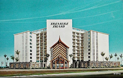 Tiki Architecture Architectural Renderings Bob Adams Each Property Was A Generic Whitewashed Multi Story Building However The Lava Rock Facia Along Ground Floor And Grand Port Cochere Entrance Is