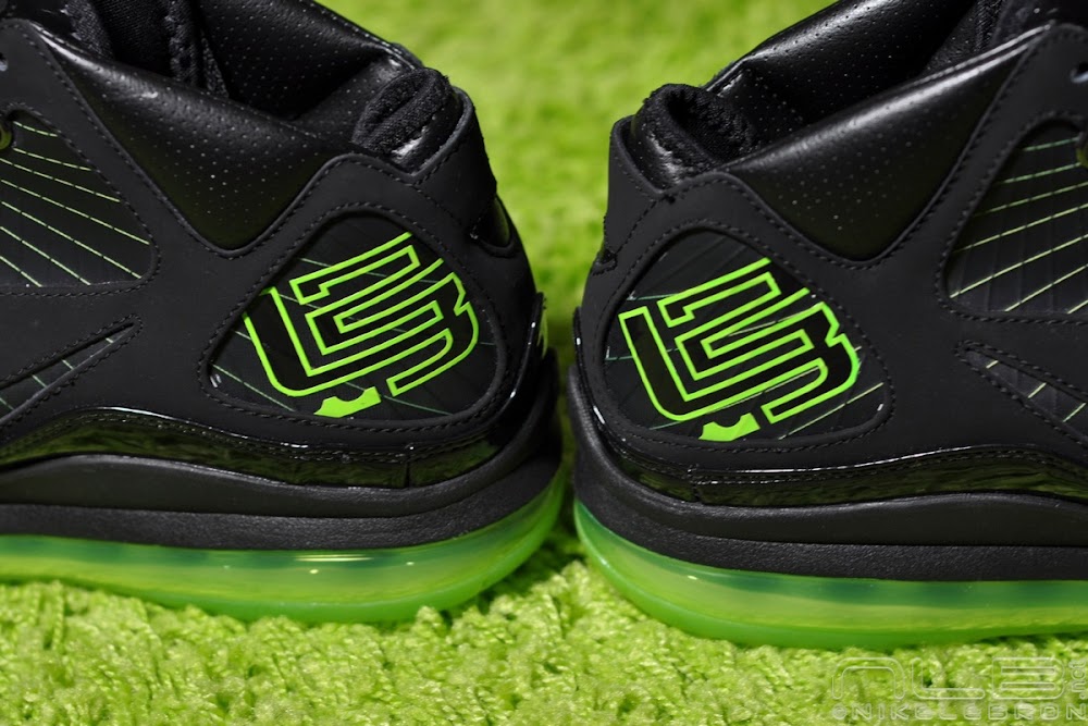 lime green and black lebrons