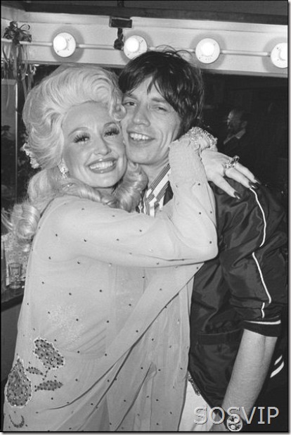 Dolly Parton and Mick Jagger 