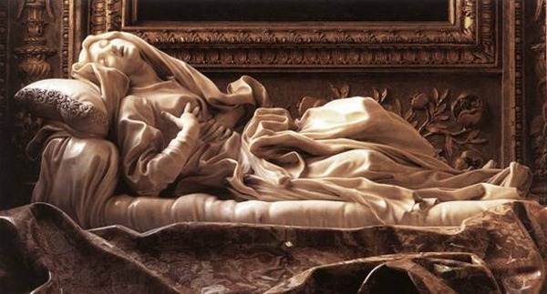A Beata Ludovica Albertoni (1671-1674) de Gianlorenzo Bernini. San Francesco a Ripa, Roma