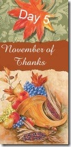 November of Thanks5 at 'Rebecca Writes'